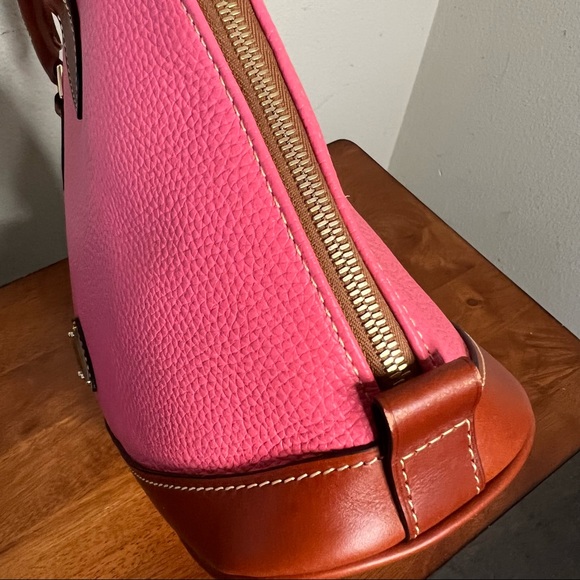 Dooney & Bourke Pink Leather Zip Zip Satchel Pebble Grain NWOT - Picture 10 of 16